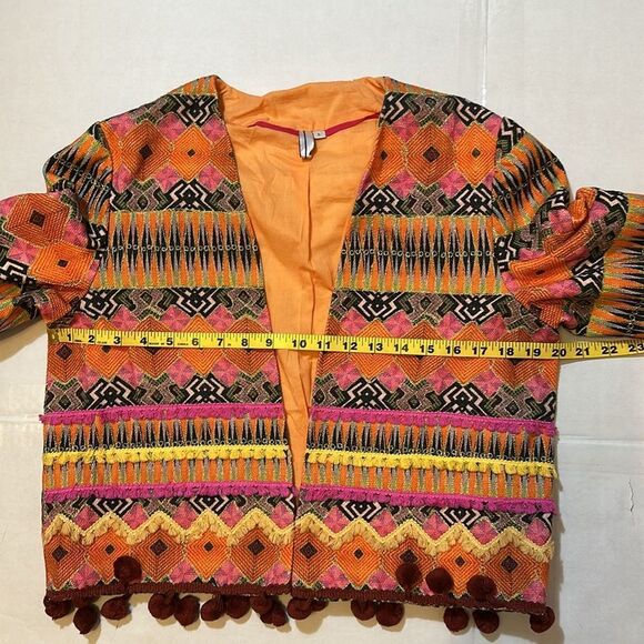 Blank London Colorful Geometric Open Front women’s Jacket size L - Picture 10 of 11